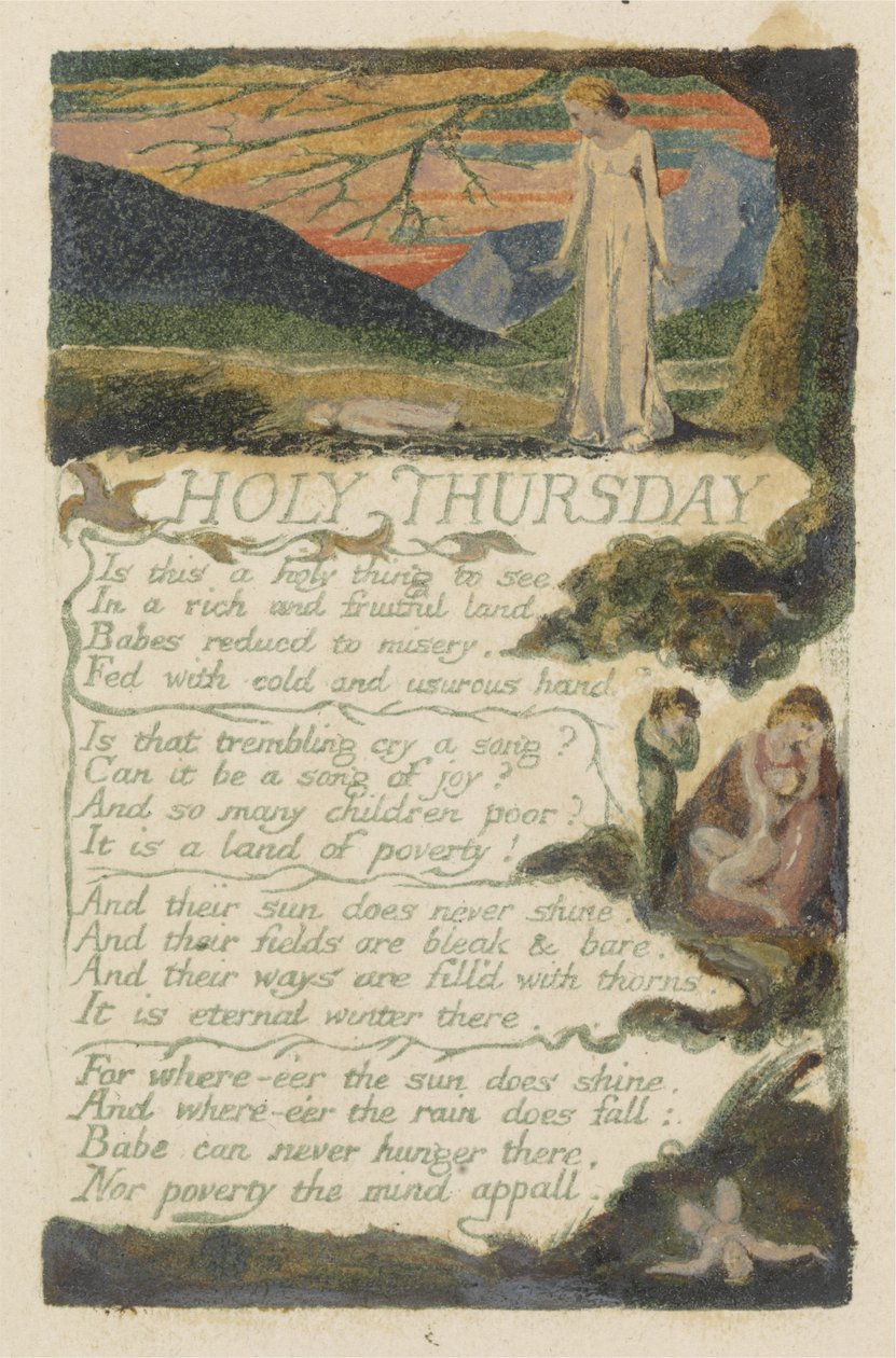 &39;Quinta-feira Santa&39;, placa 38 de &39;Songs of Experience&39; de William Blake