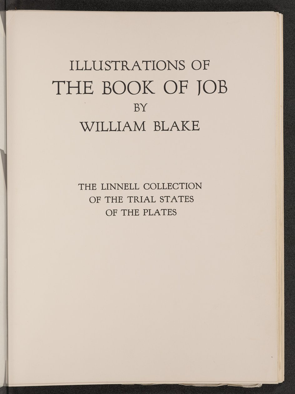 Ilustrações do Livro de Jó: A Coleção Linnell de Estados Experimentais das Placas de William Blake