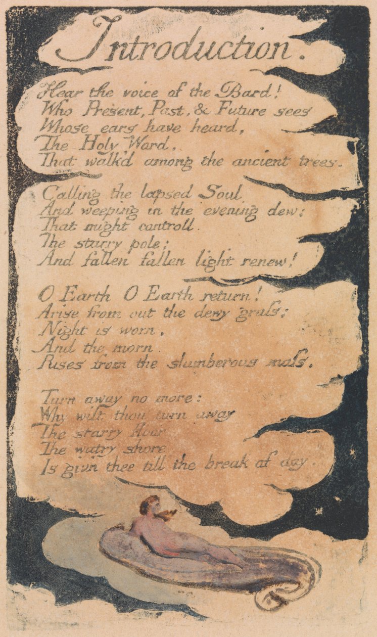 Canções da Inocência e da Experiência, Placa 34, "Introdução" (Bentley 30) de William Blake