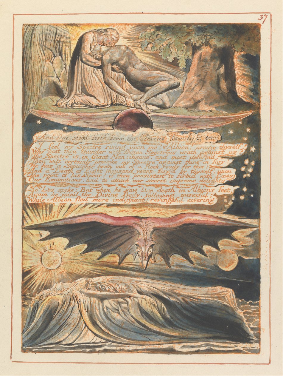 Jerusalém, ilustração 37, e um se apresentou .... de William Blake
