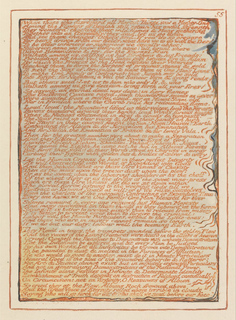 Jerusalém, Placa 55, Quando aqueles que desconsideram .... de William Blake