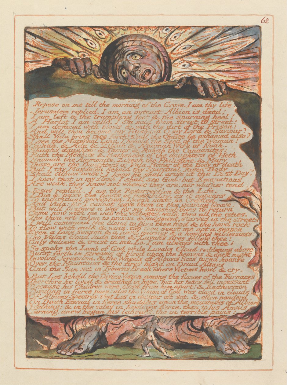 Jerusalém, ilustração 62, Descanse em mim .... de William Blake