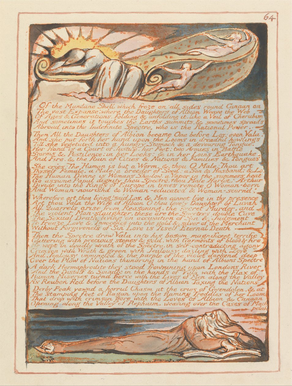 Jerusalém, Placa 64, Da Concha Mundana .... de William Blake