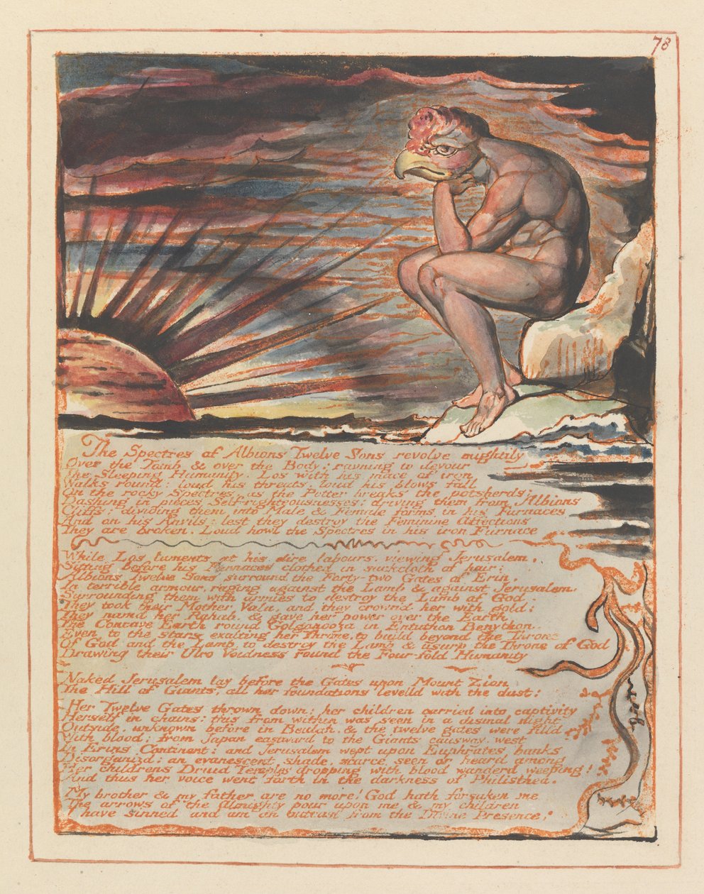 Jerusalém, ilustração 78, Os espectros de ... de William Blake