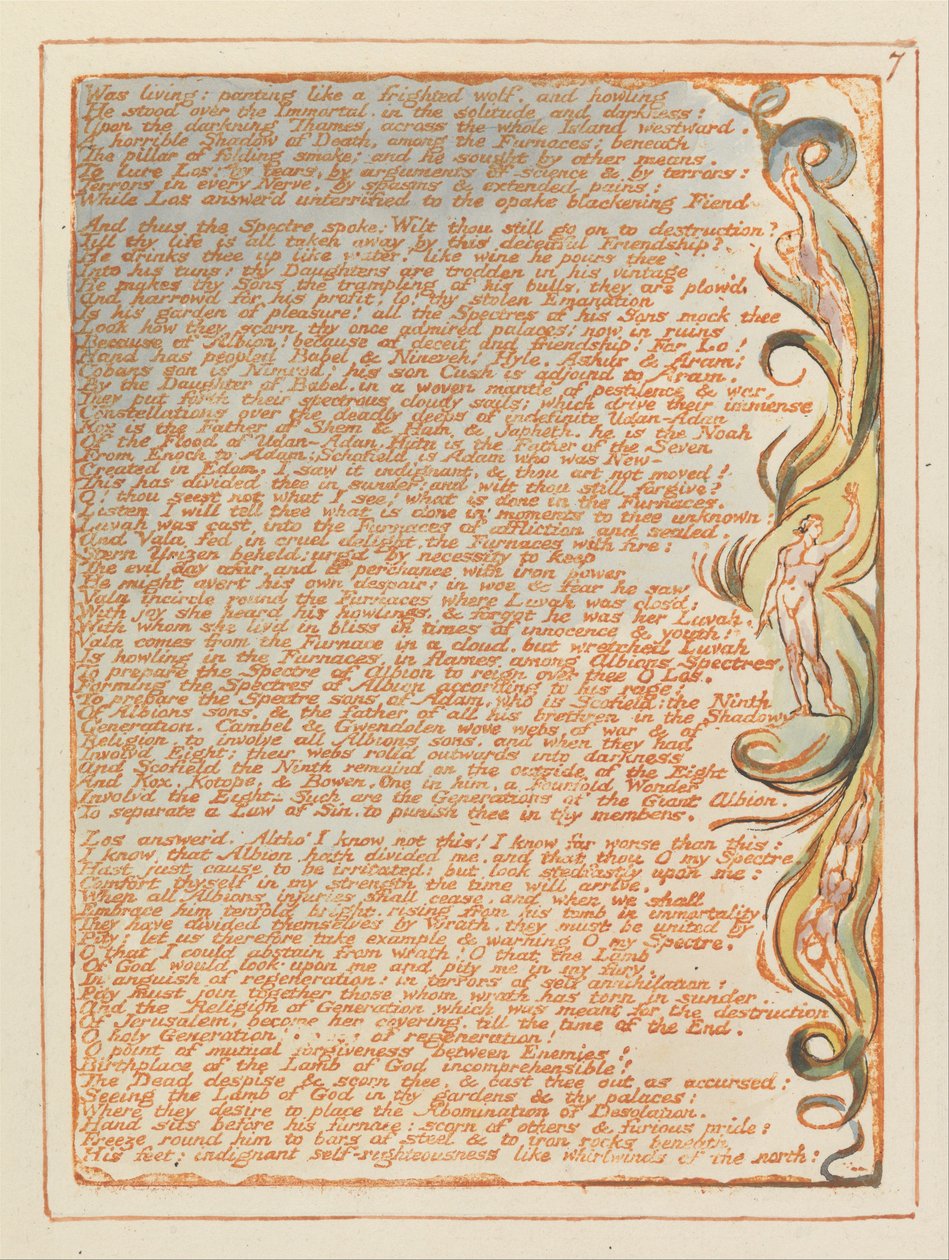 Jerusalém, ilustração 7, estava vivendo- ofegando .... de William Blake