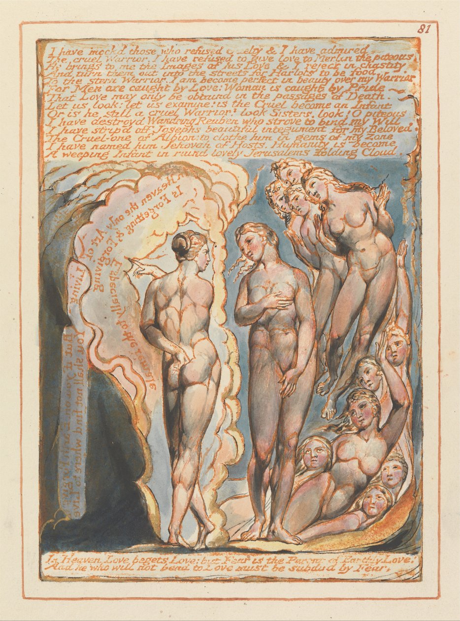Jerusalém, ilustração 81, eu zombei deles .... de William Blake
