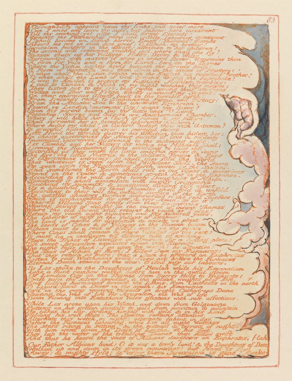 Jerusalém, ilustração 83, A corrupção aparece em teus membros .... de William Blake
