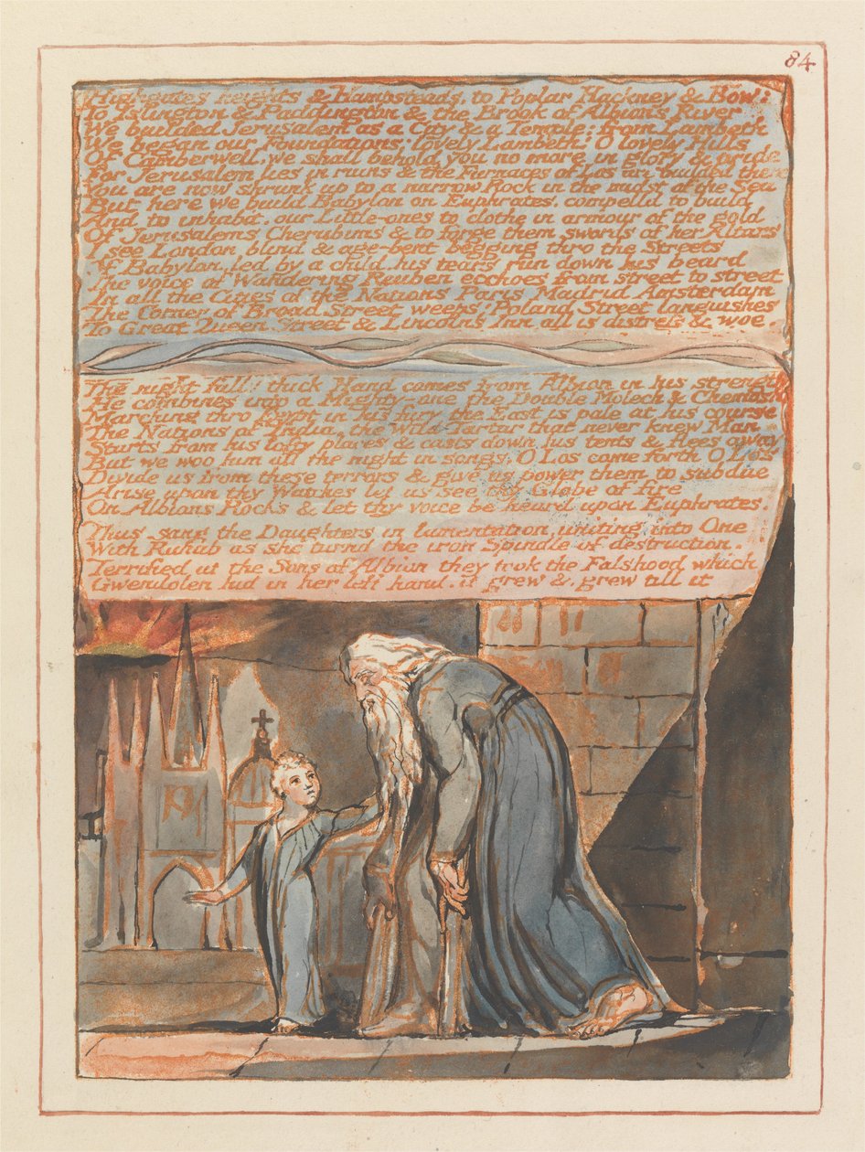 Jerusalém, Placa 84, Highgates heights & Hampstead .... de William Blake