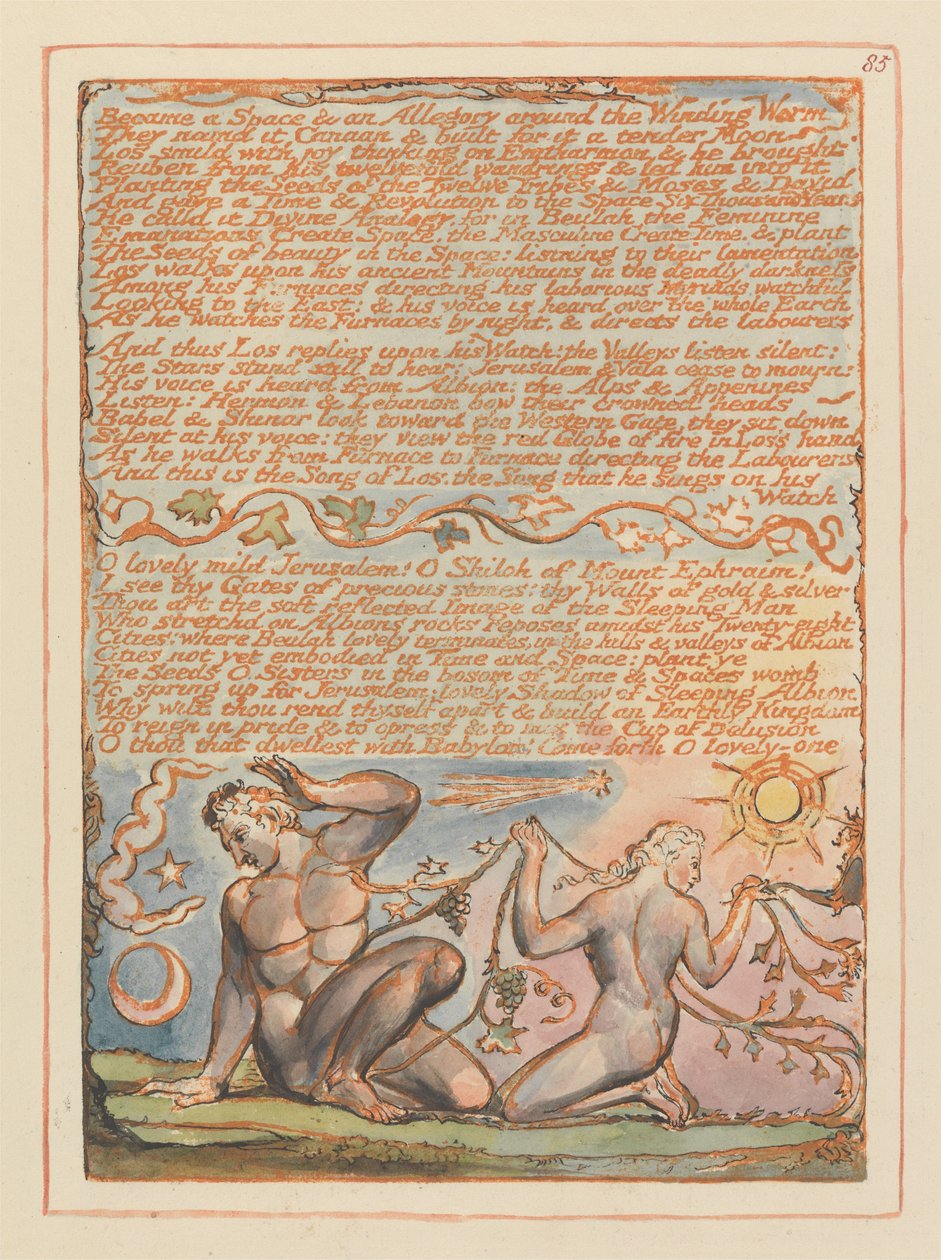 Jerusalém, Placa 85, Tornou-se um Espaço e uma Alegoria .... de William Blake