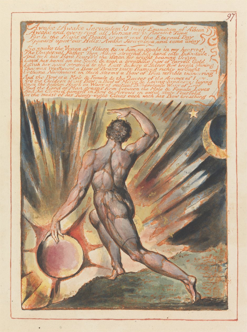 Jerusalém, ilustração 97, Despertai! Desperta Jerusalém .... de William Blake