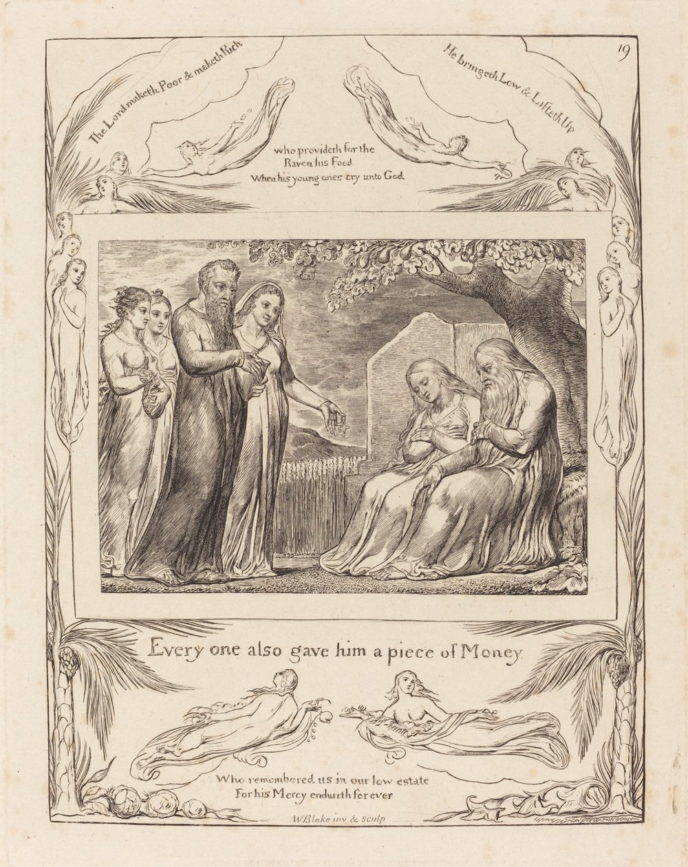Caridade aceitando trabalho de William Blake