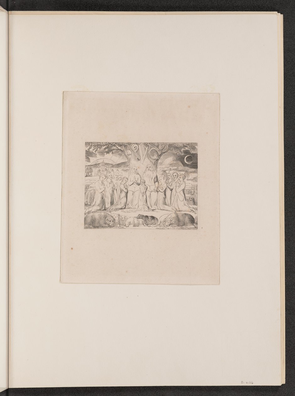 Jó e sua família de William Blake