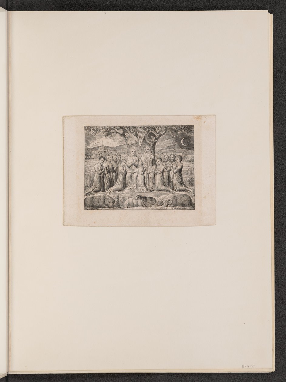 Jó e sua família de William Blake