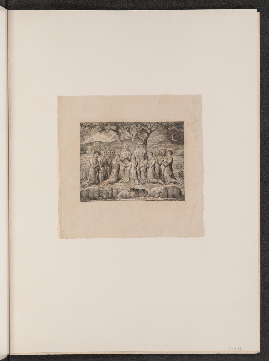 Jó e sua família de William Blake