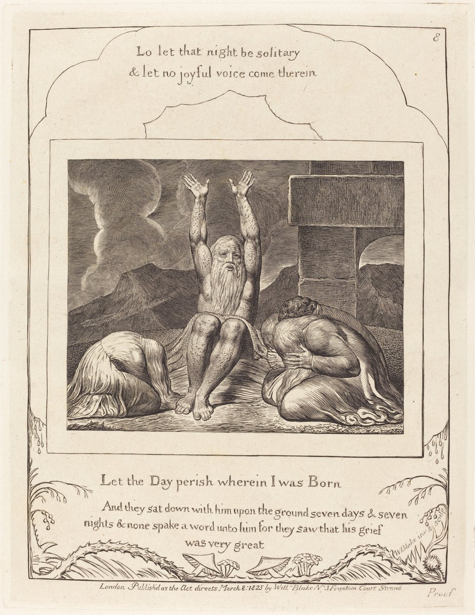 O Desespero do Trabalho, 1825. de William Blake