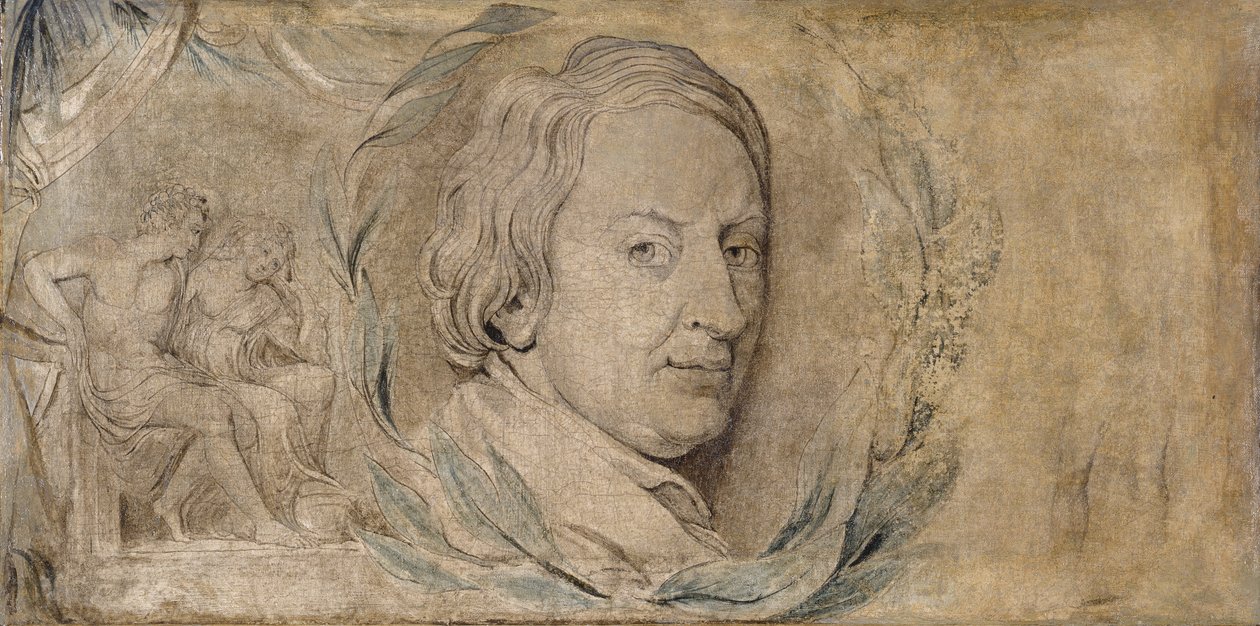 John Dryden, c.1800 (têmpera sobre tela) de William Blake