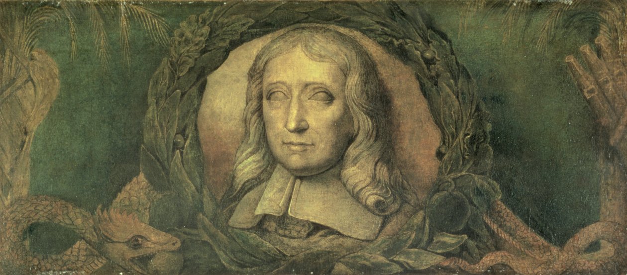 John Milton, c.1800-03 (têmpera sobre tela) de William Blake