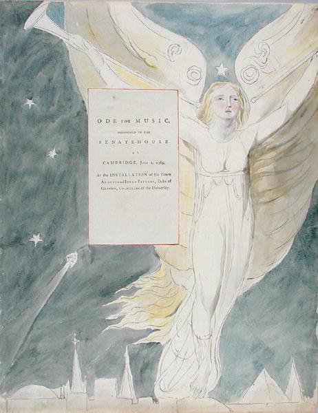 &39;Ode for Music&39;, desenho 93 de &39;The Poems of Thomas Gray&39; de William Blake