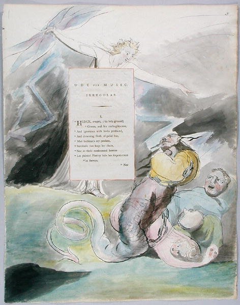 &39;Ode for Music&39;, desenho 95 de &39;The Poems of Thomas Gray&39; de William Blake