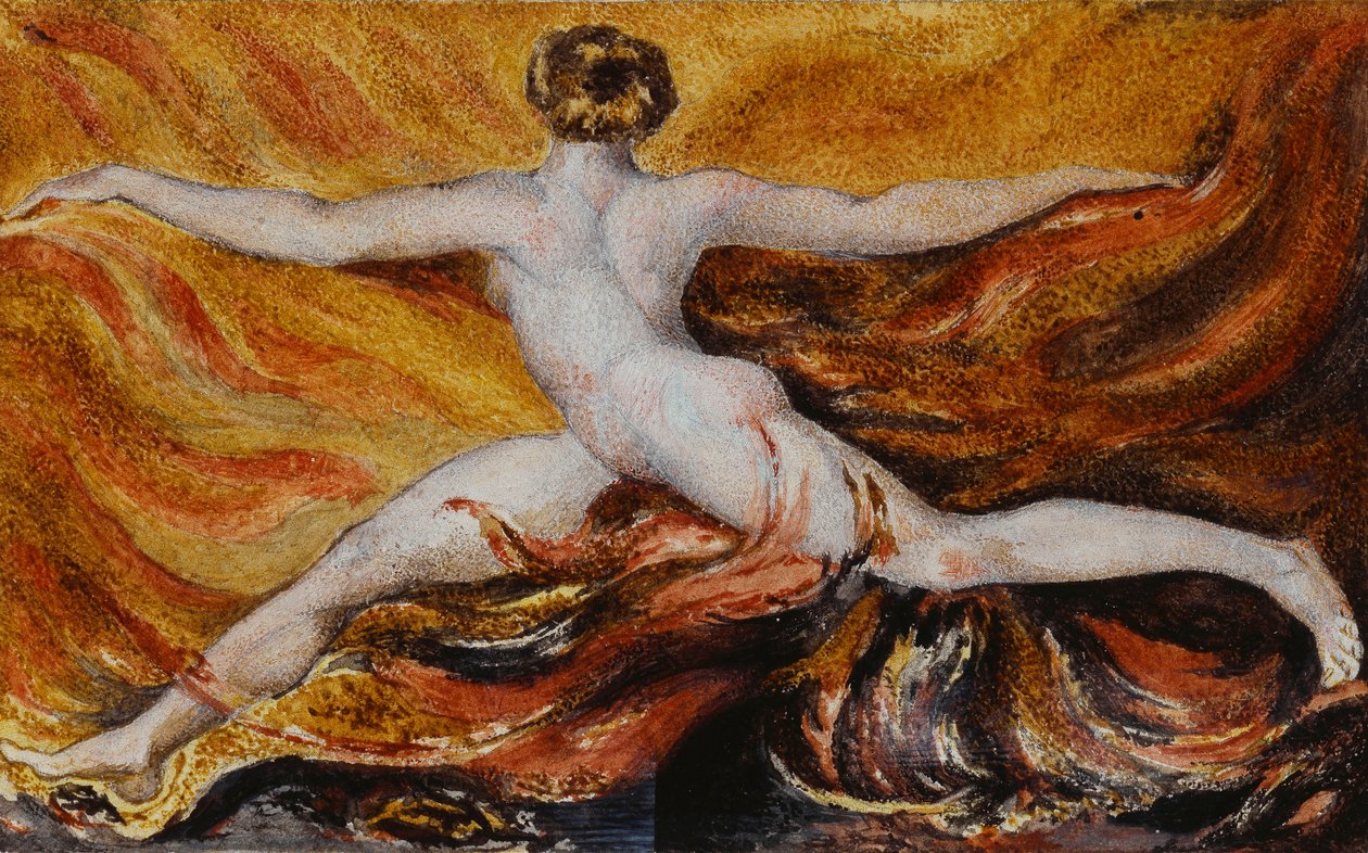 Oh! Chamas dos Desejos Furiosos: Placa 3 de Urizen, 1796 de William Blake
