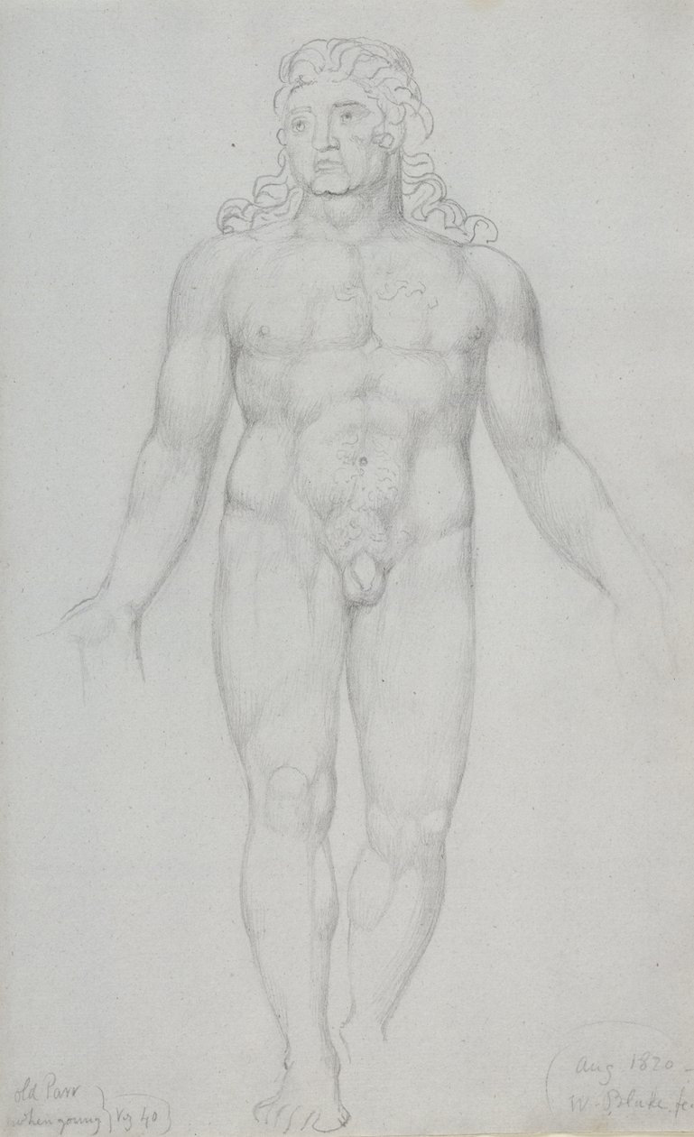 Parr velho quando jovem, 1820 de William Blake