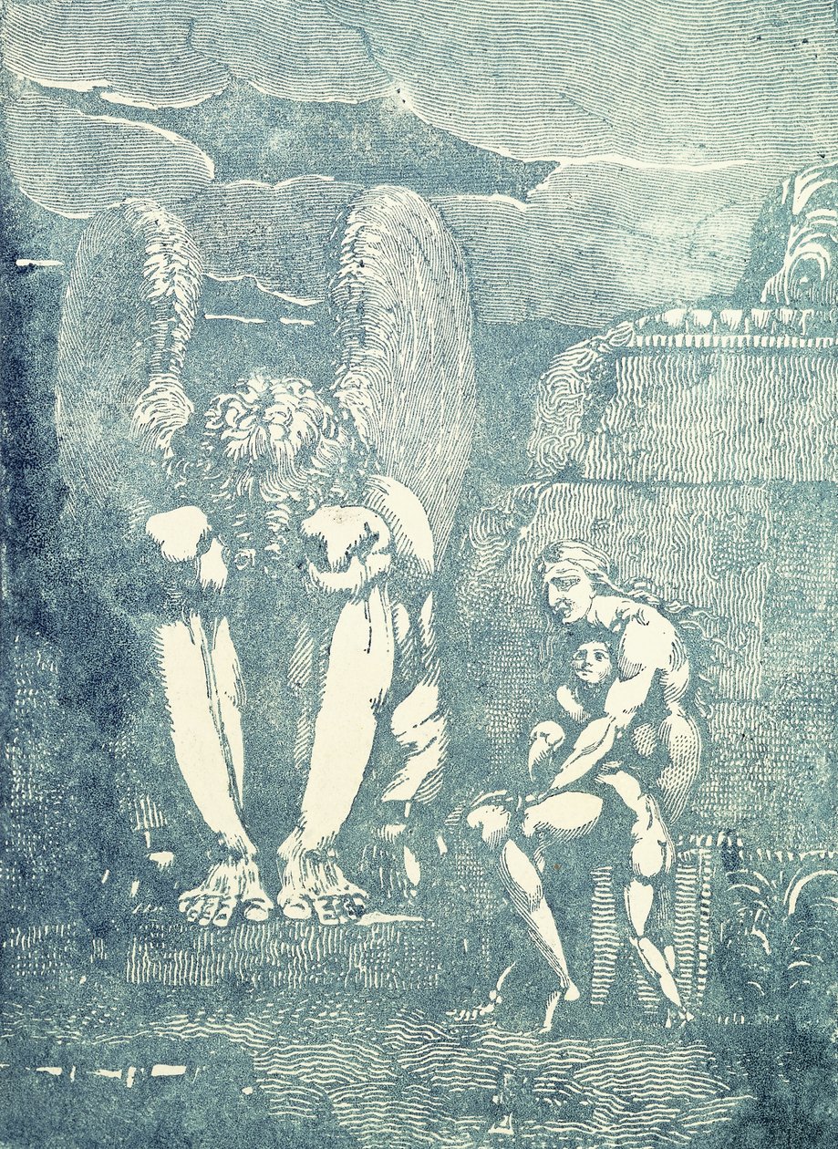 Nos Anjos de Albion, meados da década de 1790 de William Blake
