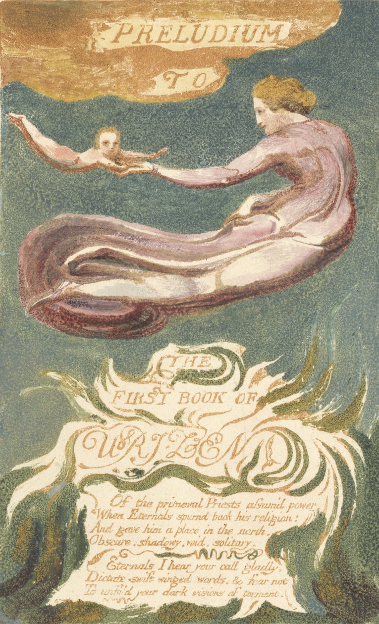&39;Prelúdio do Livro de Urizen&39;, placa 2 de &39;O Primeiro Livro de Urizen&39; de William Blake