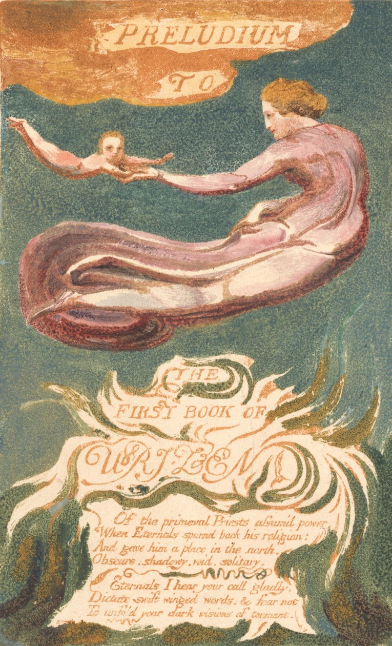 O Primeiro Livro do Urizen, Placa 2, "Prelúdio do Livro do Urizen" (Bentley 2a) de William Blake