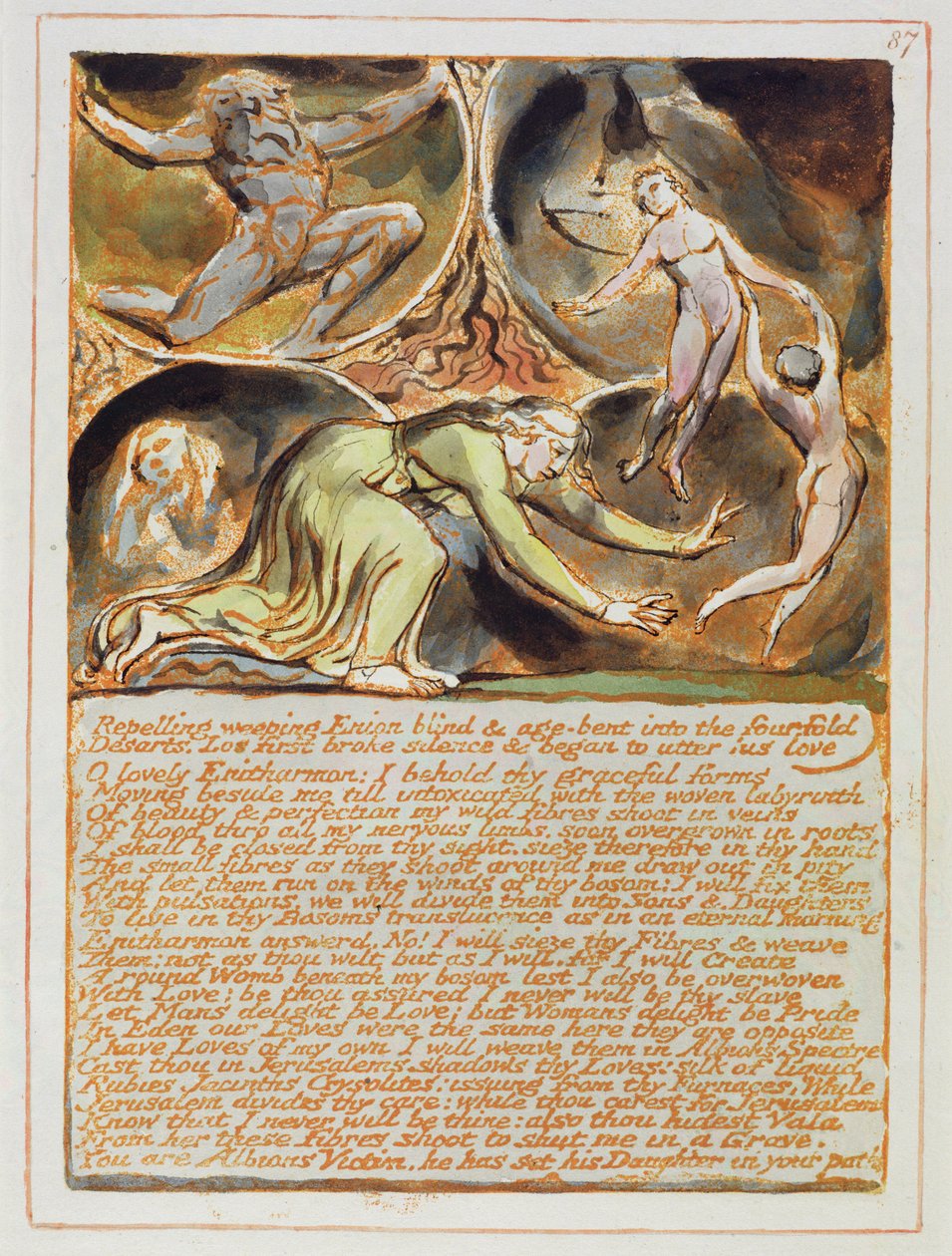 &39;Repelindo Enion chorão ...&39; placa 87 de &39;Jerusalém&39; de William Blake
