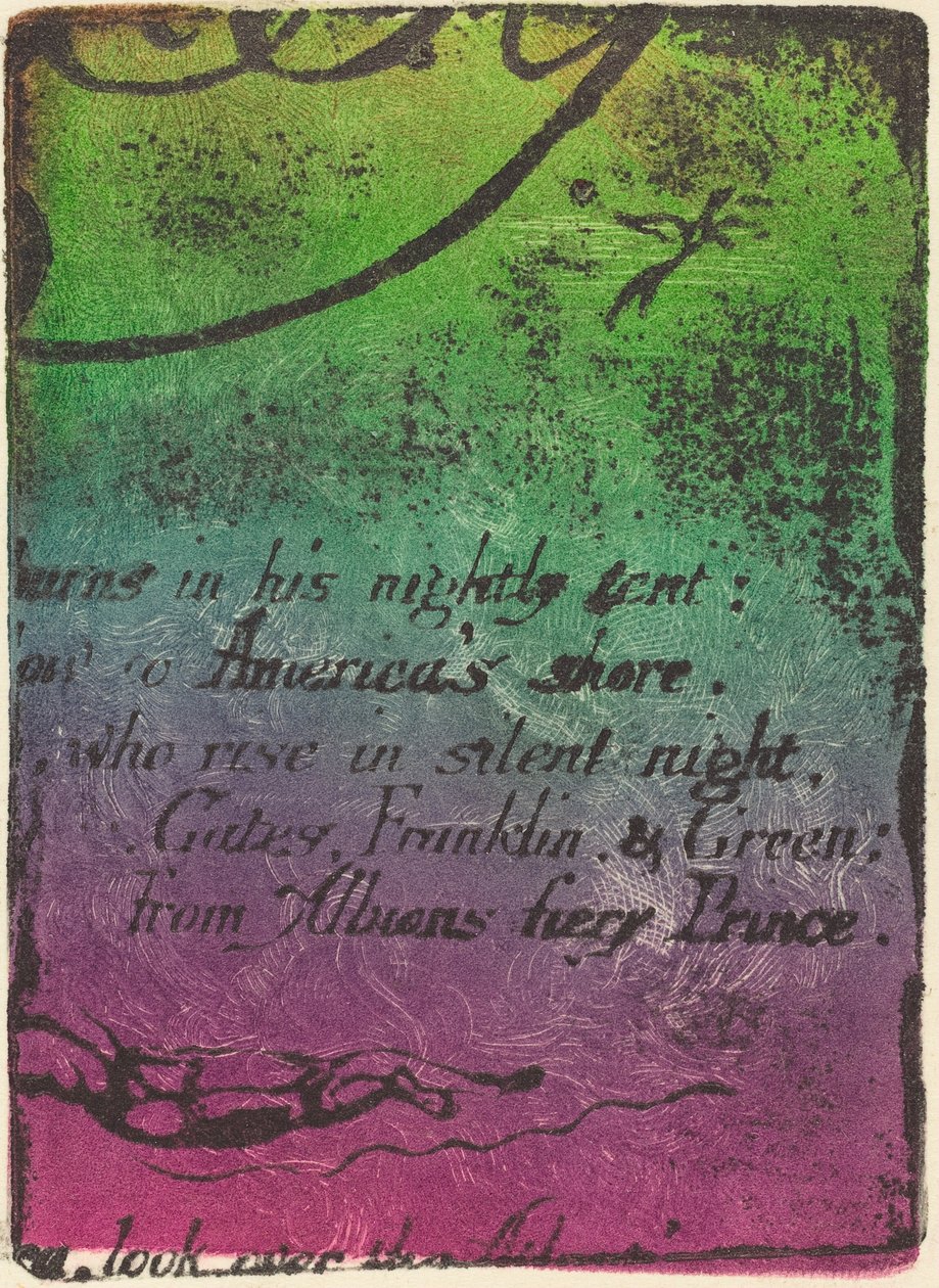 Restrike do fragmento da placa cancelada para "A Prophecy" de William Blake