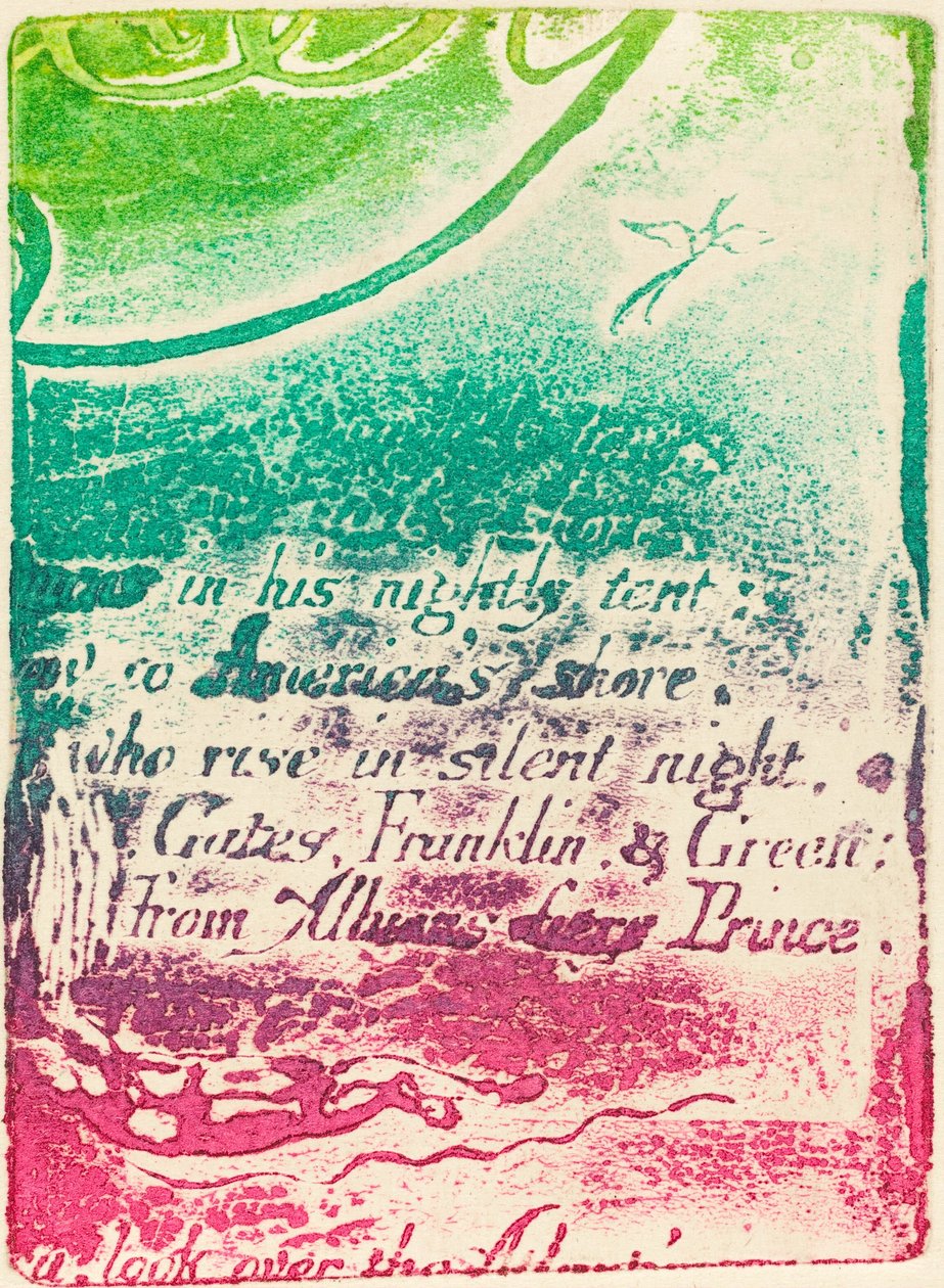 Reiniciar a partir de fragmento de placa cancelada para A Prophecy, 1793. de William Blake