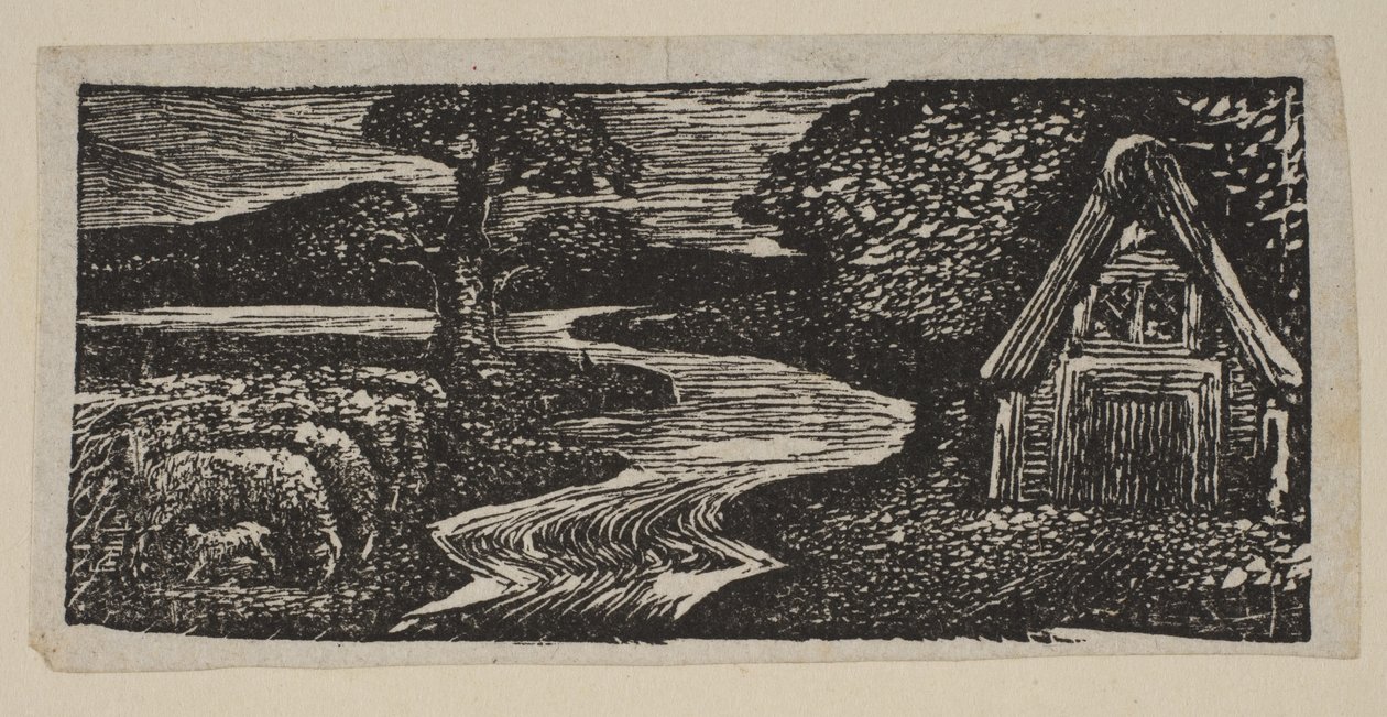 Inundação prateada de Sabrinas, das Pastorais de Thorntons de Virgil, 1821. de William Blake