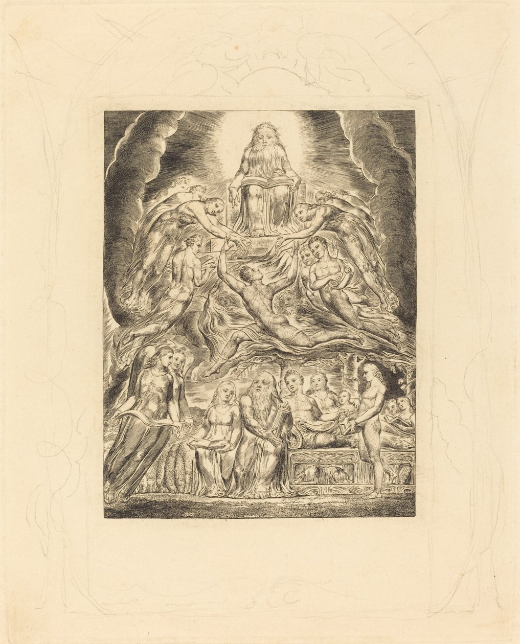 Satanás Diante do Trono de Deus de William Blake