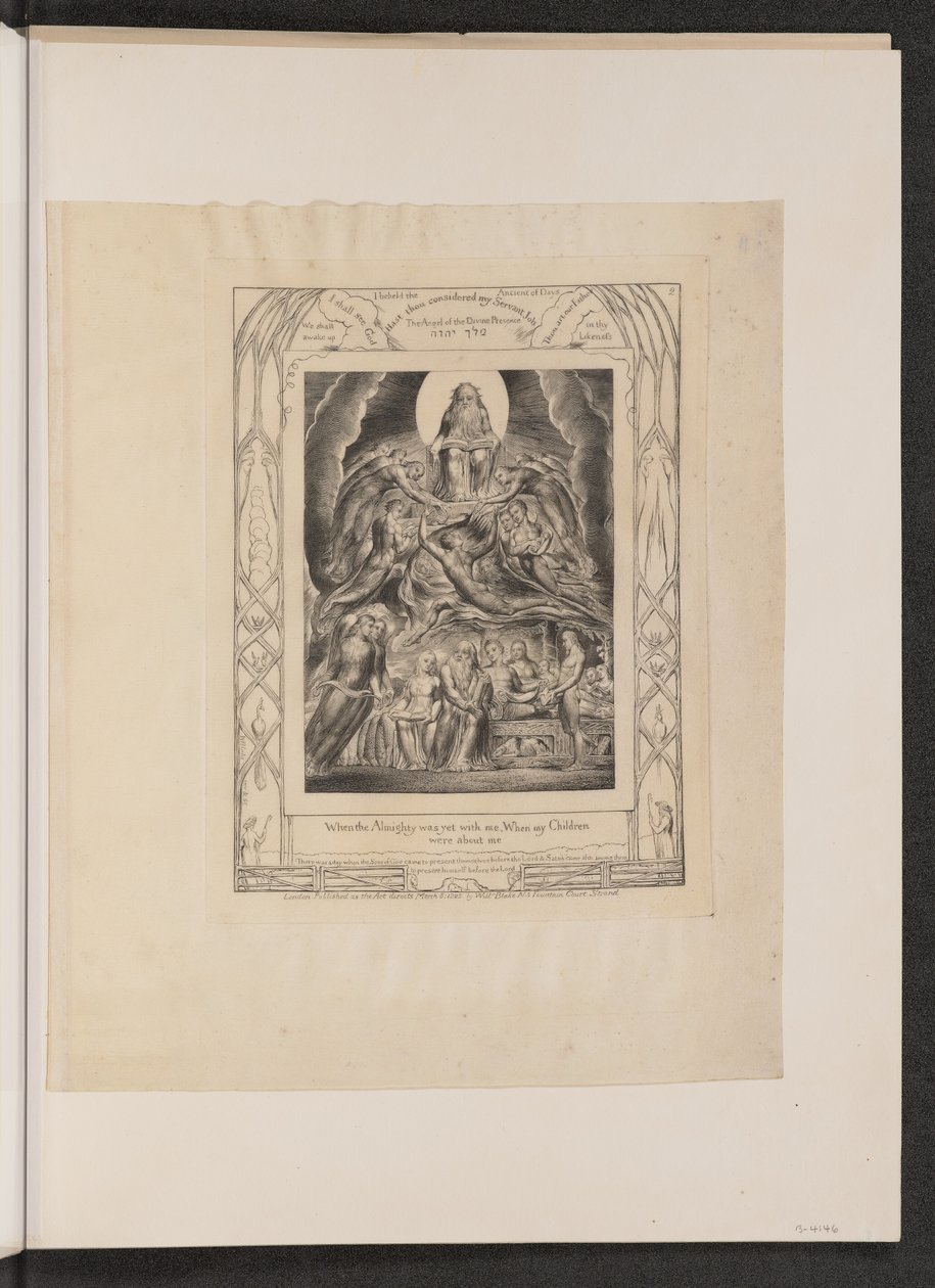 Satanás Diante do Trono de Deus de William Blake