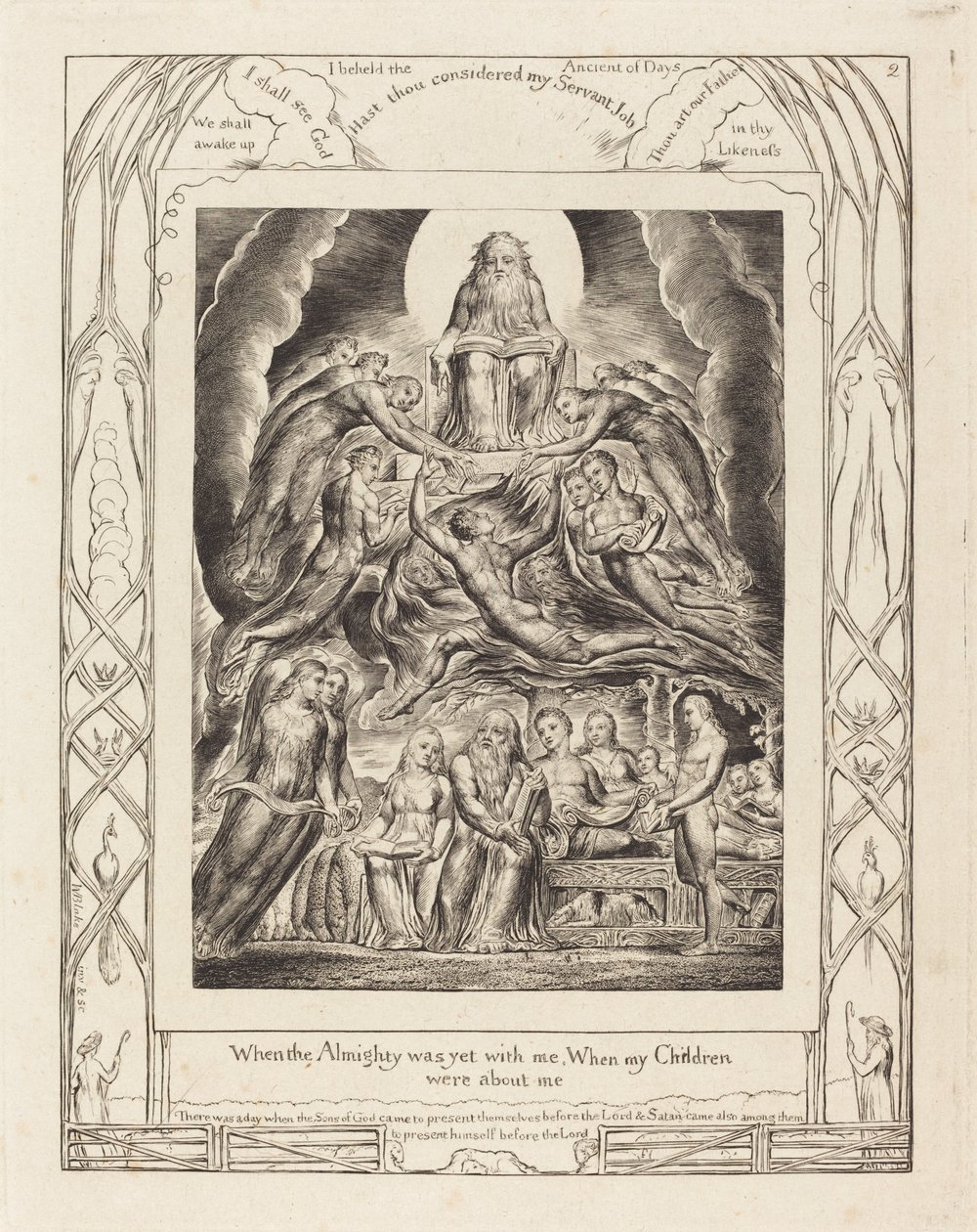 Satanás Diante do Trono de Deus de William Blake