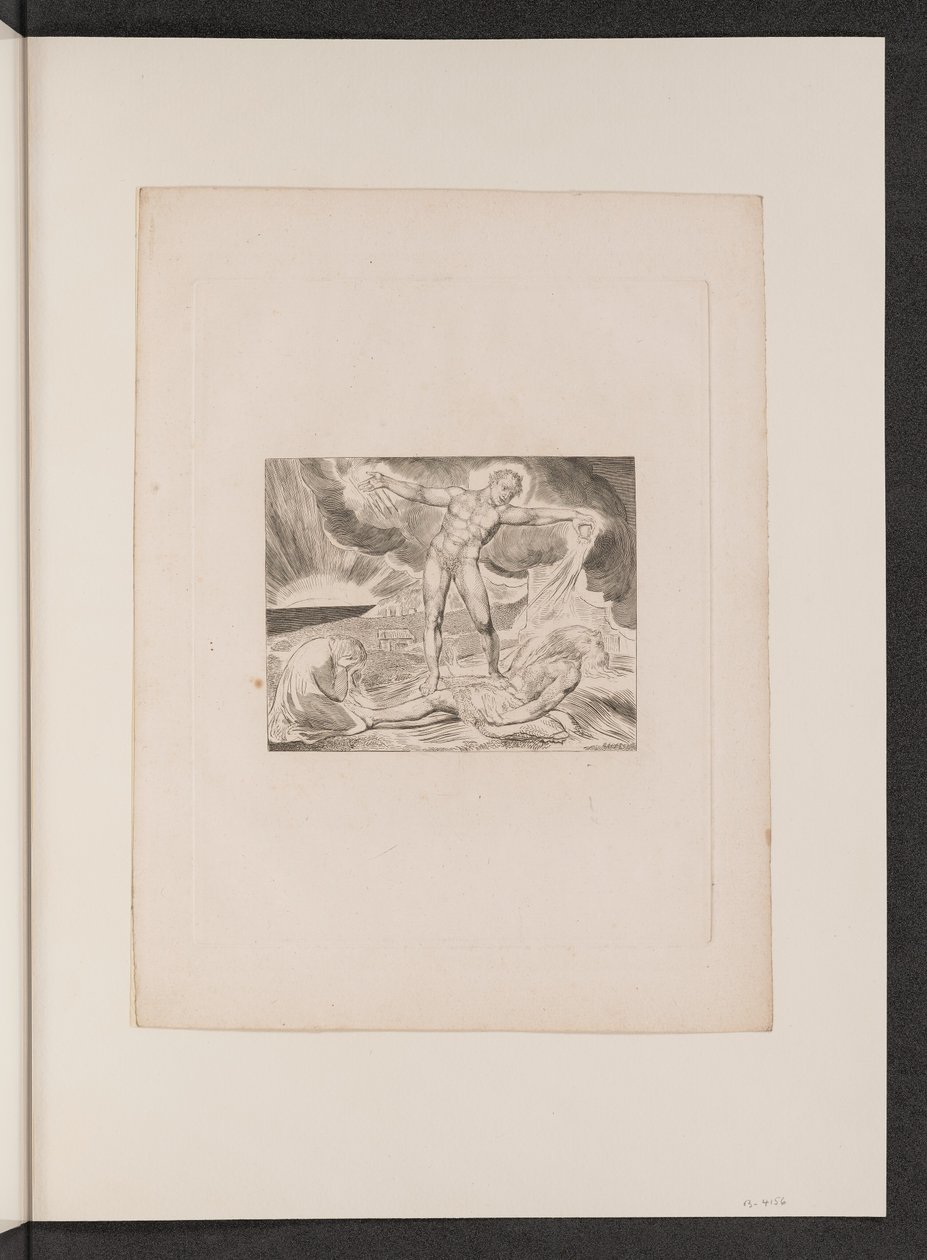 Satanás ferindo Jó com furúnculos de William Blake