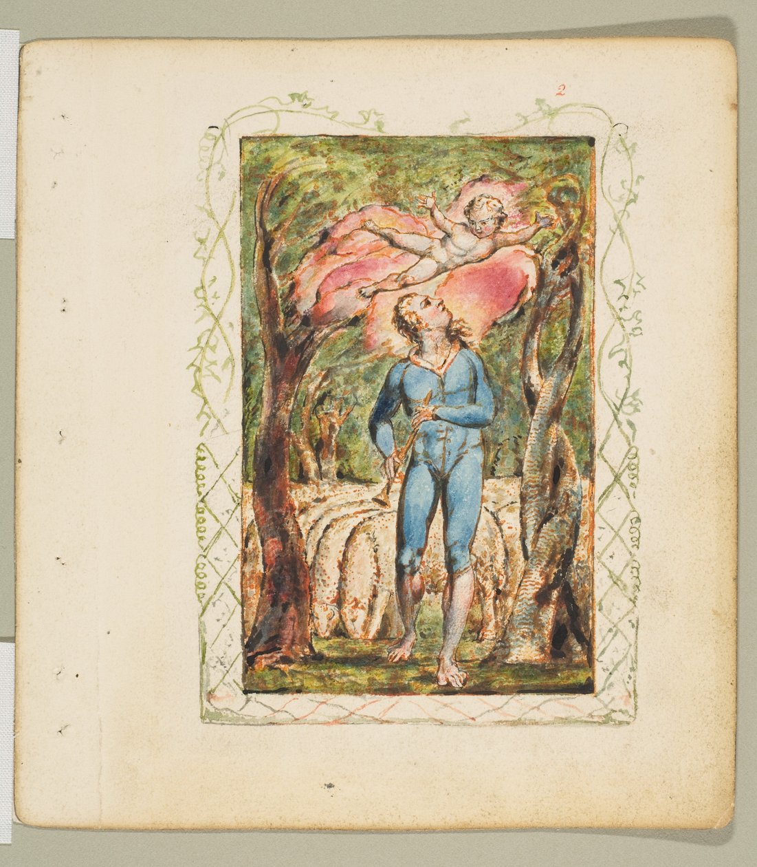 Songs of Innocence: Frontispício, ca. 1825. de William Blake