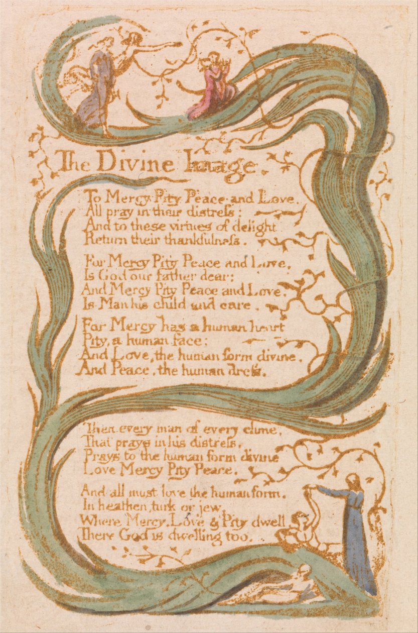 Canções da Inocência, Prancha 12, A Imagem Divina (Bentley 18) de William Blake