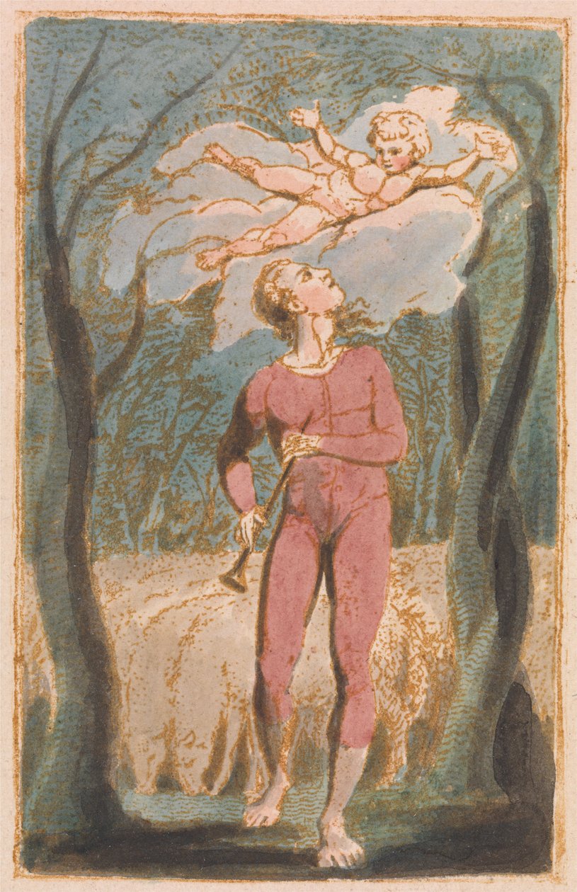 Canções da Inocência, Placa 1, Frontispício (Bentley 2) de William Blake