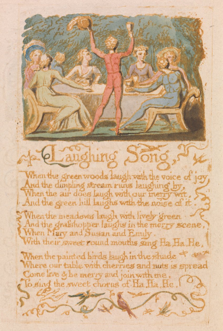 Canções da Inocência, Prancha 28, Canção de Rir (Bentley 15) de William Blake