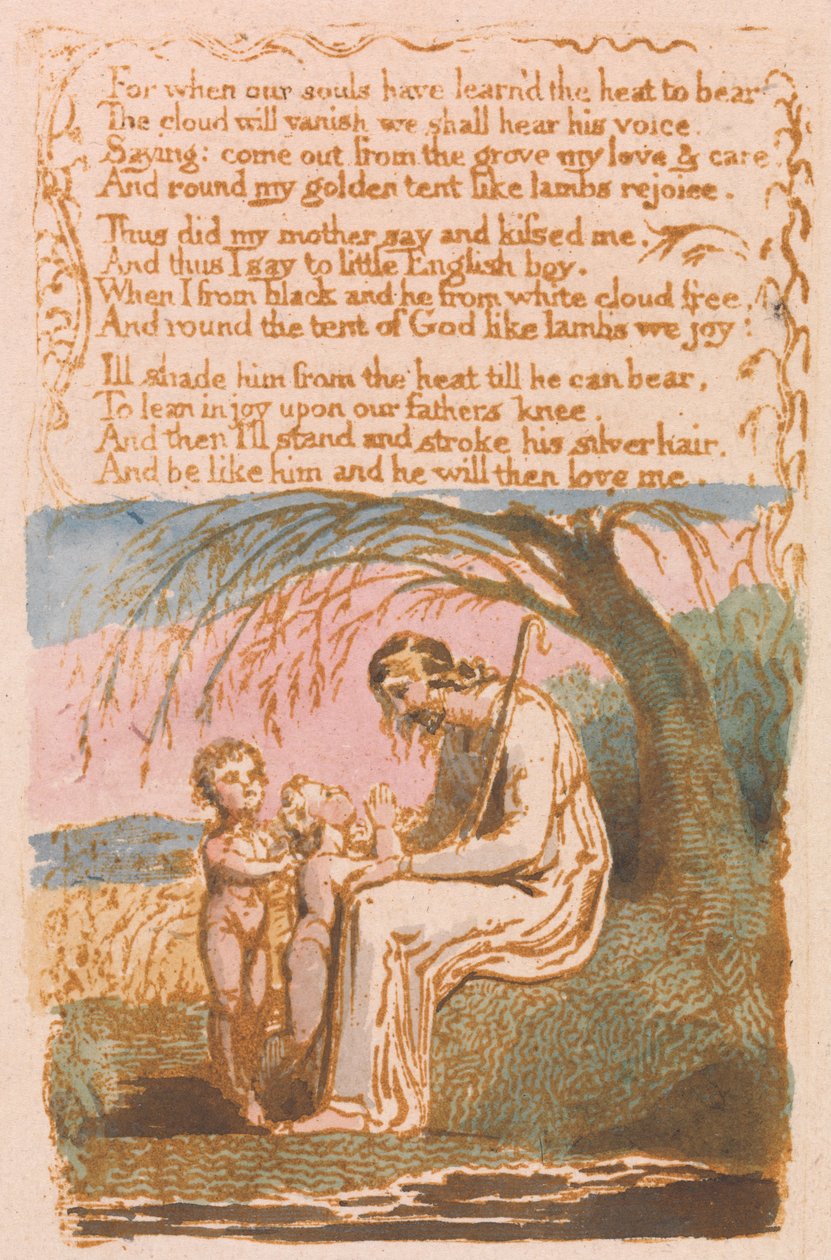 Canções da inocência, ilustração 30, O garotinho negro (Bentley 10) de William Blake