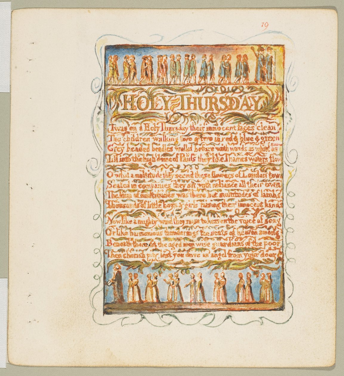Canções de Inocência e de Experiência: Quinta-feira Santa, ca. 1815. de William Blake
