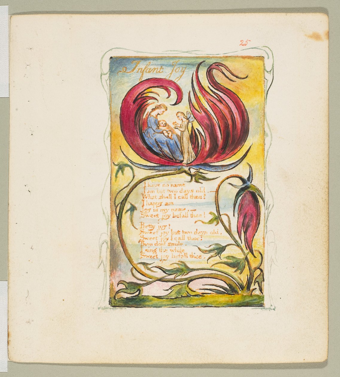 Canções de Inocência e de Experiência: Infant Joy, ca. 1825. de William Blake