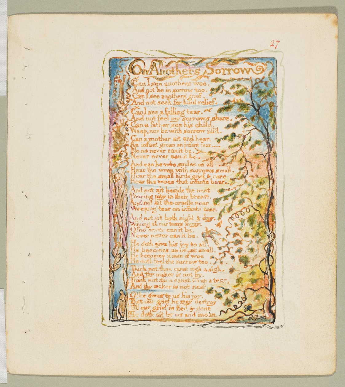 Canções de Inocência e de Experiência: Em "Outras Mágoas", ca. 1825. de William Blake
