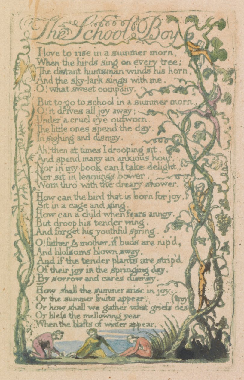 Canções da Inocência e da Experiência, Placa 12, "Primavera" (Bentley 23) de William Blake