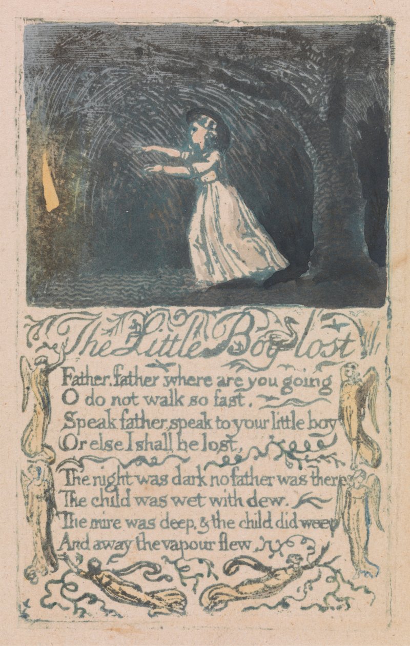 Canções da Inocência e da Experiência, Placa 16, "O Menino Perdido" (Bentley 13) de William Blake