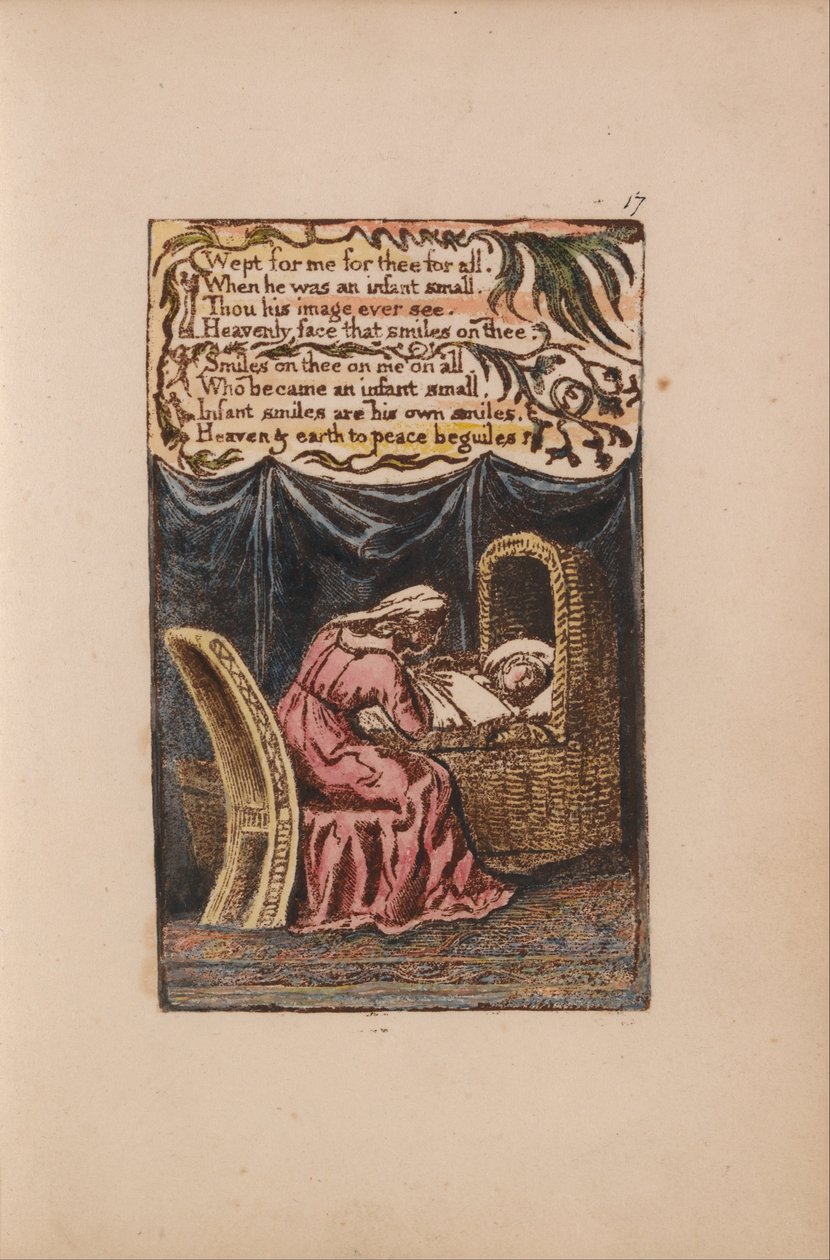Canções de inocência e experiência, ilustração 17, Uma canção do berço (Bentley 17) de William Blake