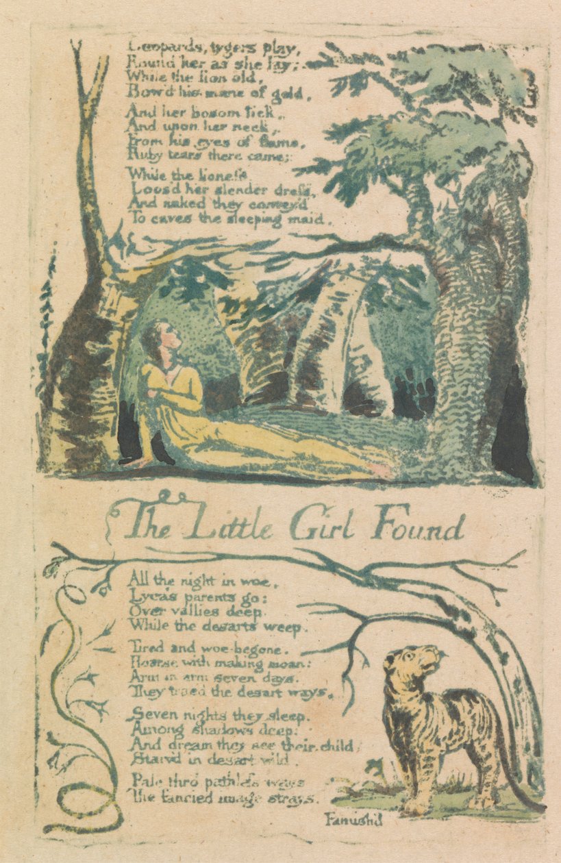 Canções da Inocência e da Experiência, Placa 20, "A Menina Perdida" (Bentley 34) de William Blake