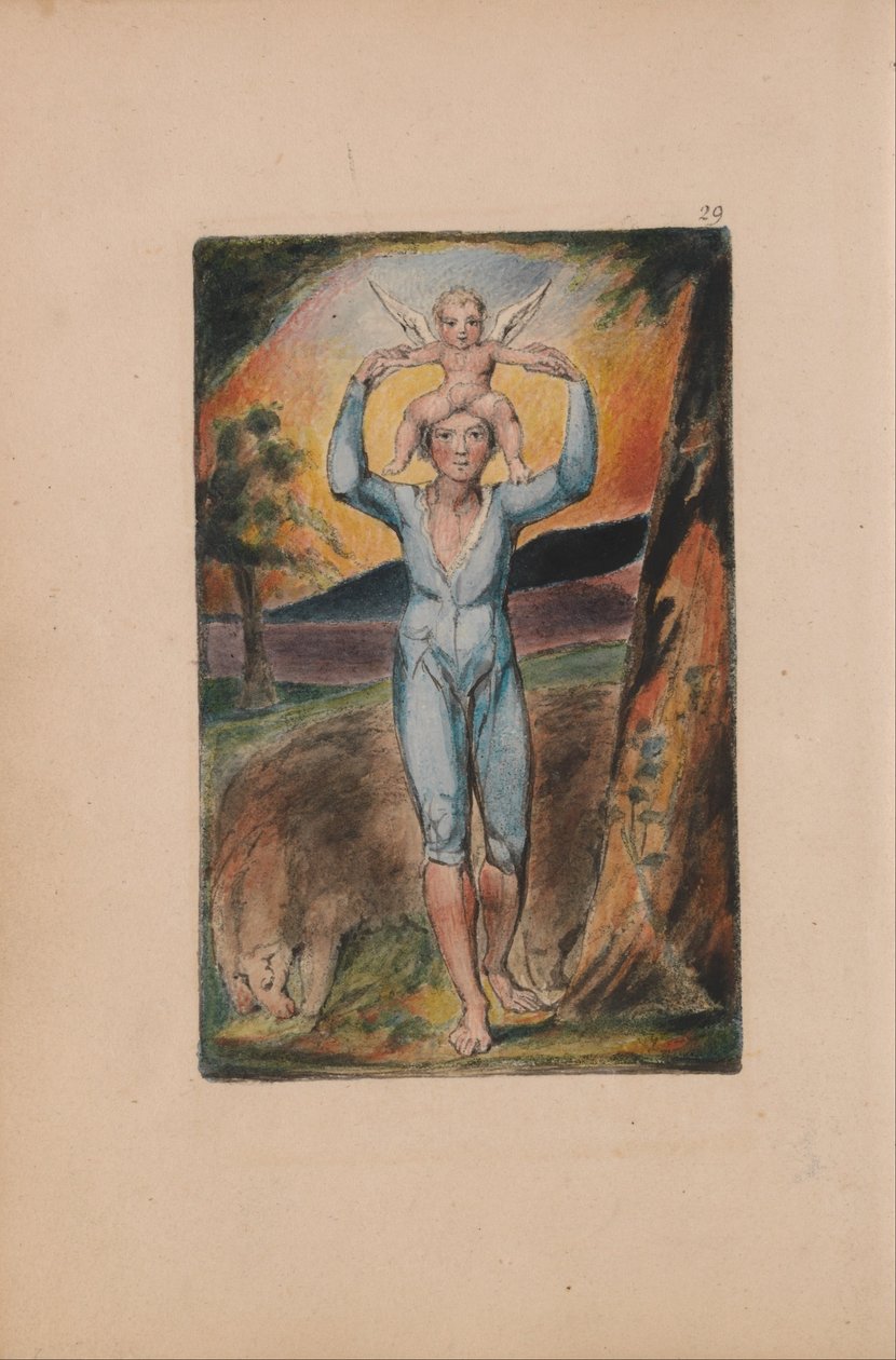 Canções da Inocência e da Experiência, Placa 29, Frontispício da Experiência (Bentley 28) de William Blake