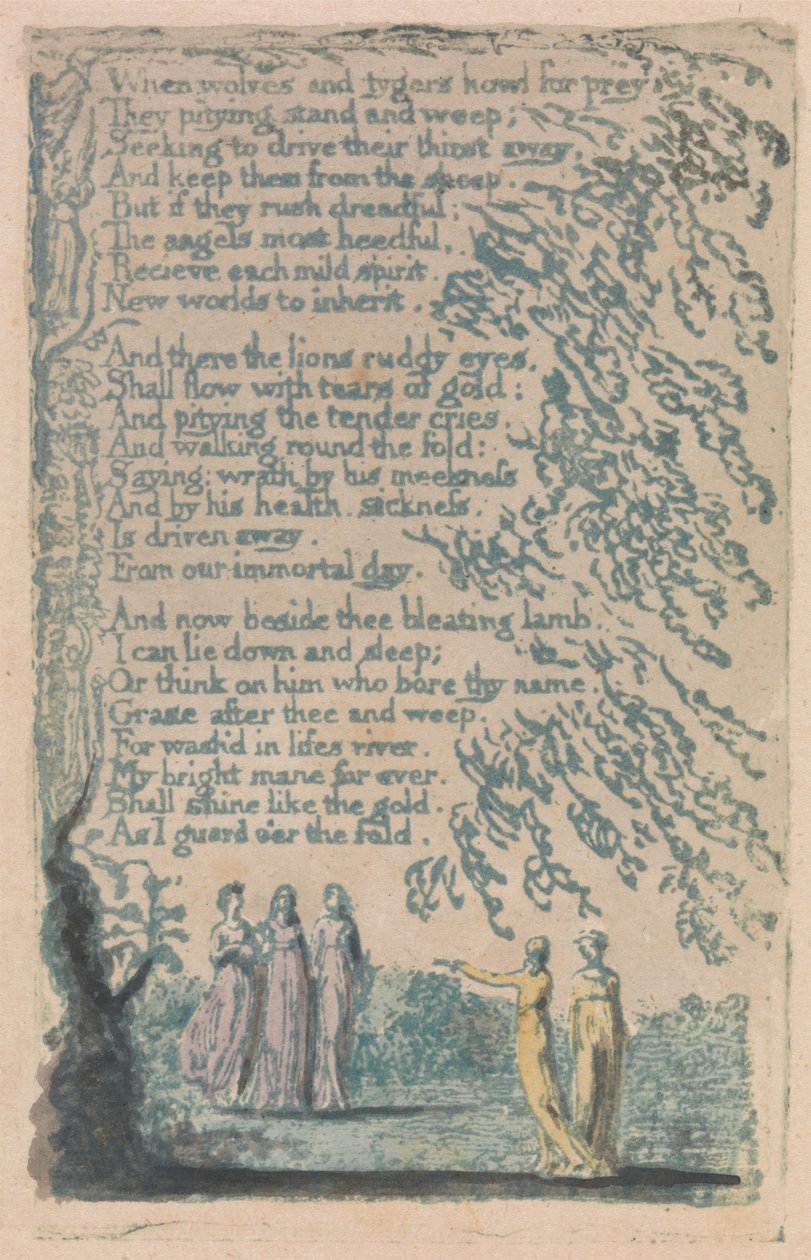 Canções de Inocência e de Experiência, Placa 30, "Noite" (Bentley 20) de William Blake